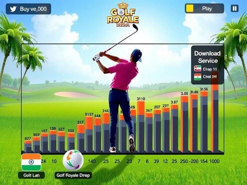 Golf Royale India download statistics graph